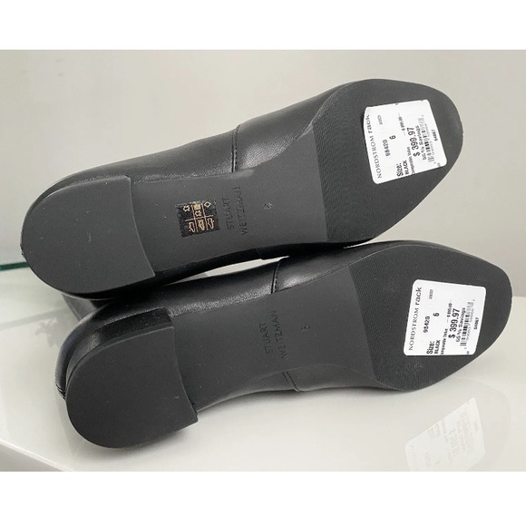 $895 Stuart Weitzman Genna 25 City Black Napa Leather Over The Knee Flat Boots 6 - Picture 10 of 16